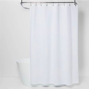 Waffle Weave Shower Curtain White